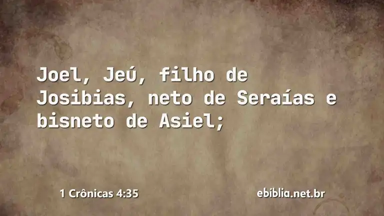 1 Crônicas 4:35