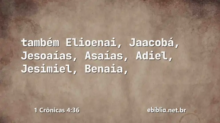 1 Crônicas 4:36