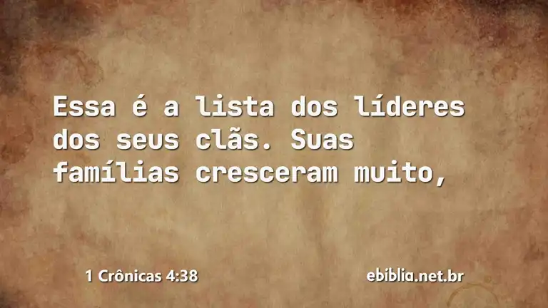 1 Crônicas 4:38