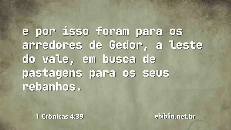 1 Crônicas 4:39