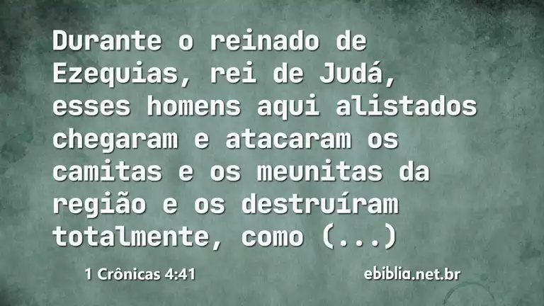 1 Crônicas 4:41