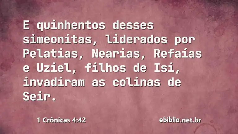 1 Crônicas 4:42