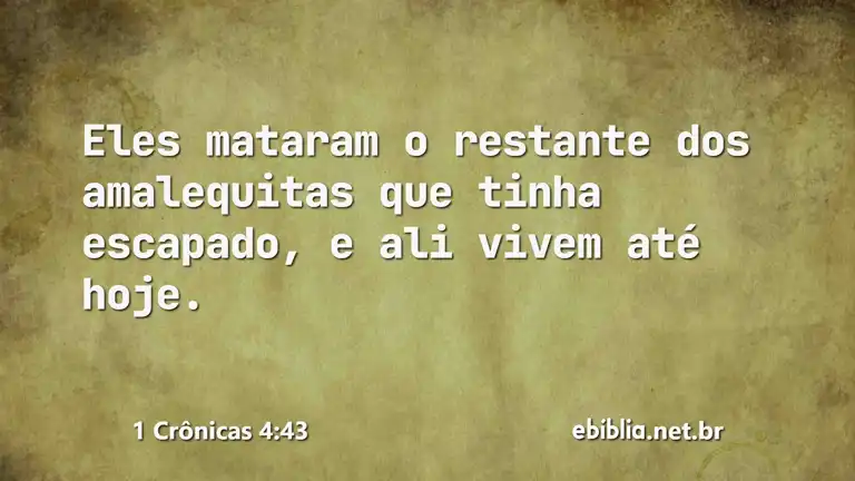 1 Crônicas 4:43