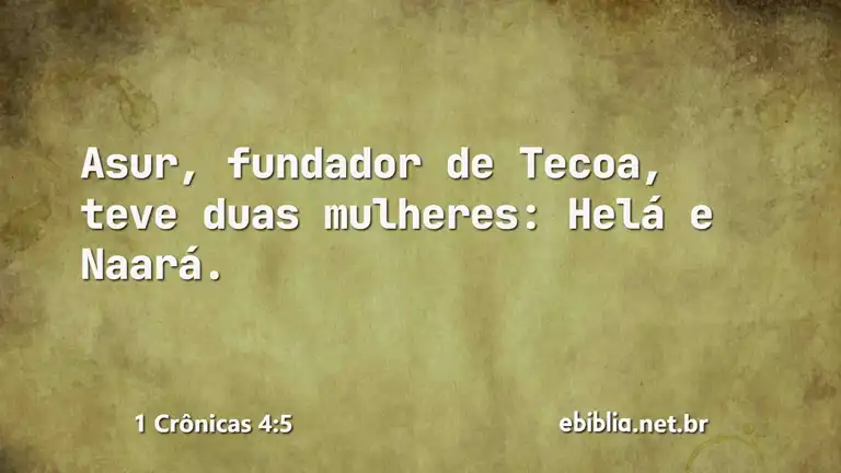 1 Crônicas 4:5