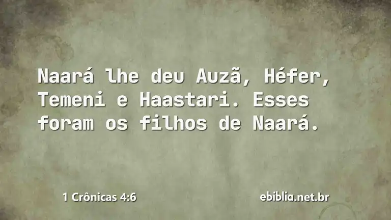 1 Crônicas 4:6