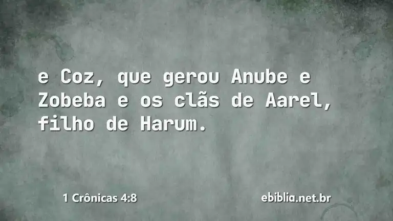 1 Crônicas 4:8