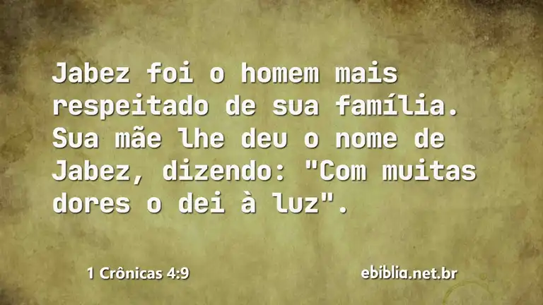 1 Crônicas 4:9