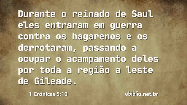 1 Crônicas 5:10