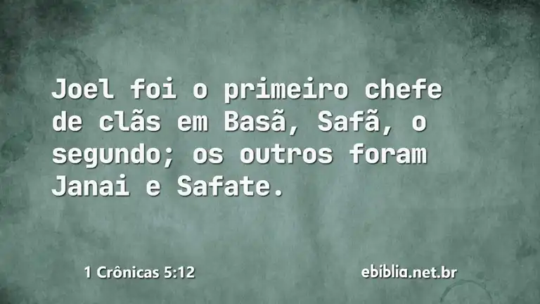 1 Crônicas 5:12