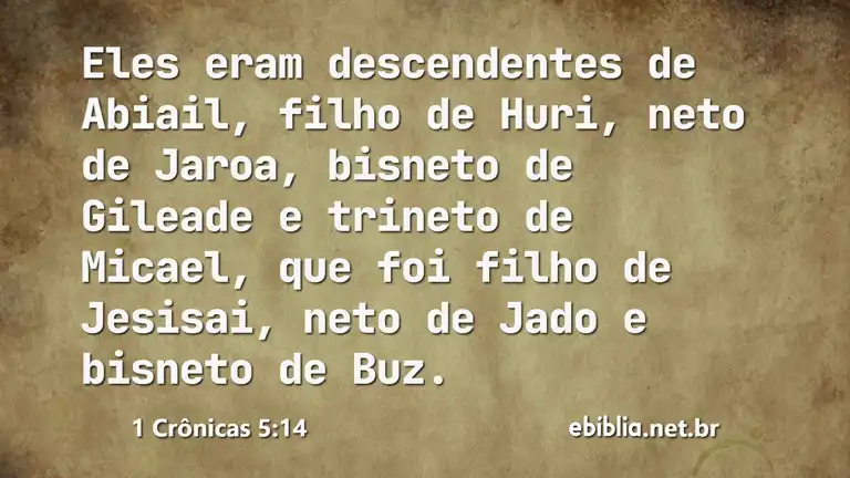 1 Crônicas 5:14