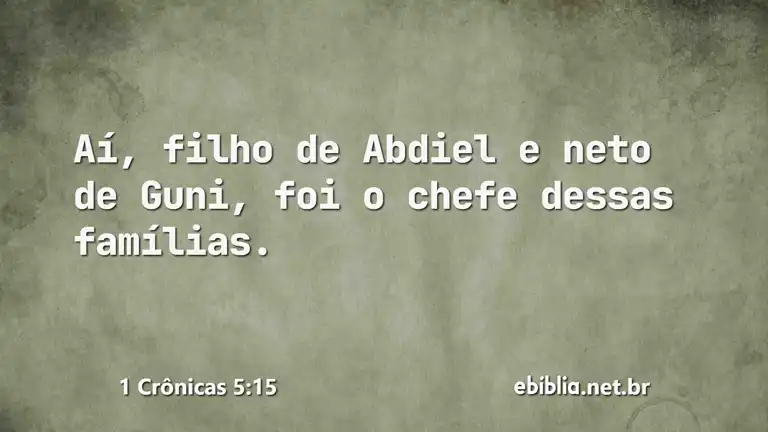 1 Crônicas 5:15