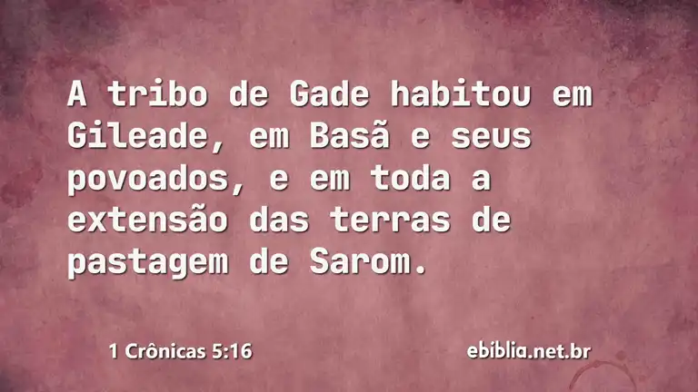 1 Crônicas 5:16