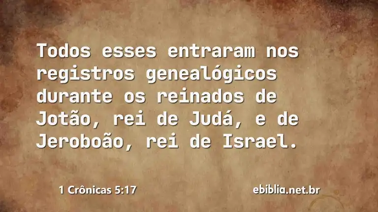 1 Crônicas 5:17