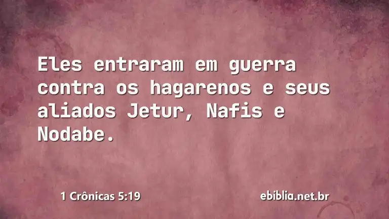 1 Crônicas 5:19