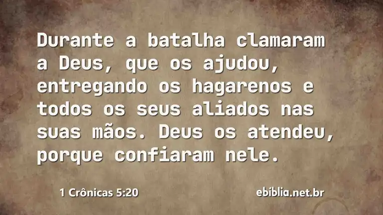 1 Crônicas 5:20