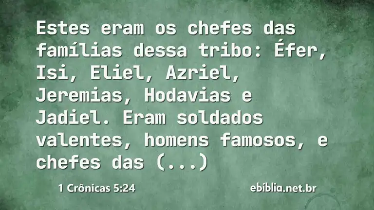 1 Crônicas 5:24