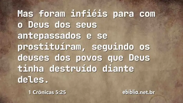 1 Crônicas 5:25