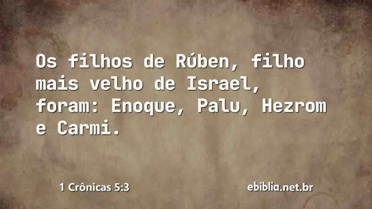 1 Crônicas 5:3