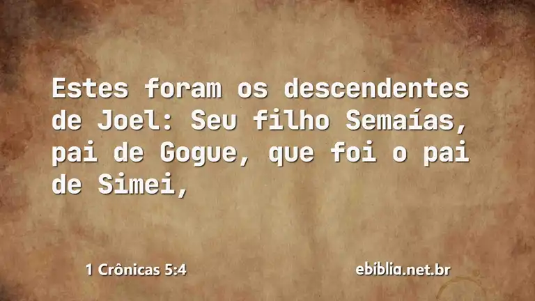 1 Crônicas 5:4