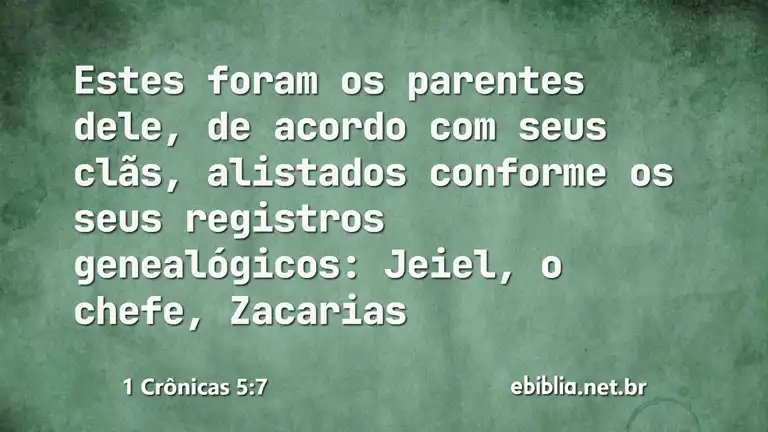 1 Crônicas 5:7