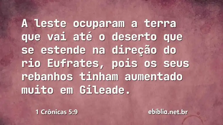 1 Crônicas 5:9