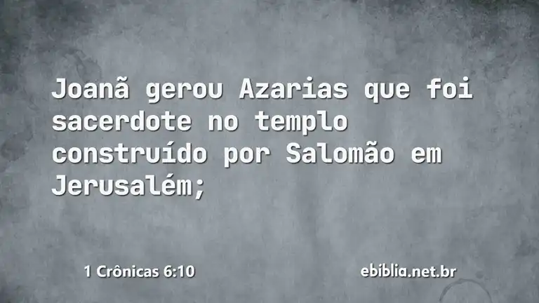 1 Crônicas 6:10