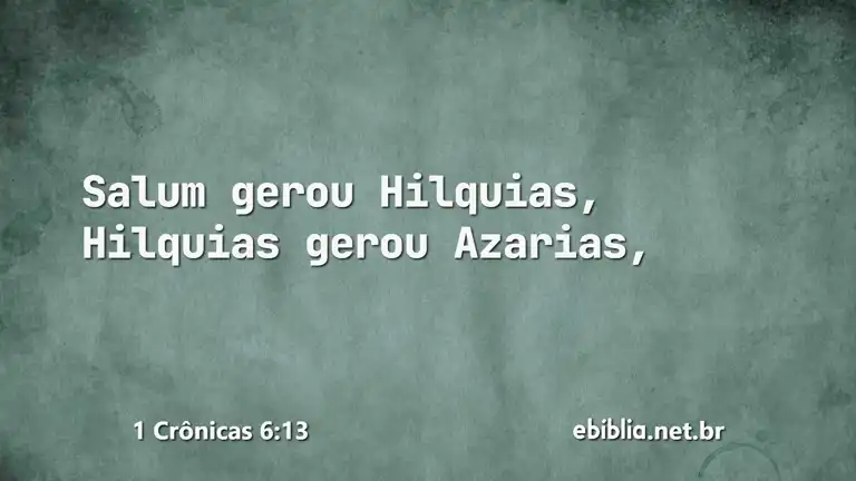 1 Crônicas 6:13