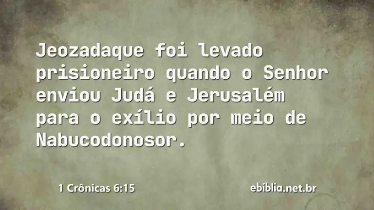 1 Crônicas 6:15