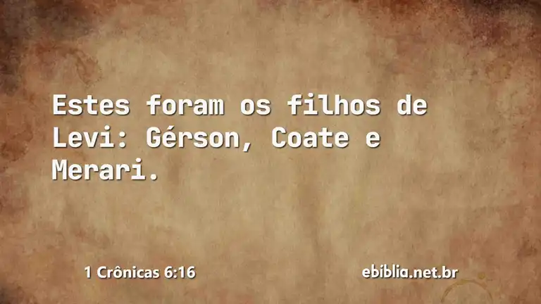 1 Crônicas 6:16