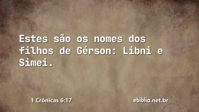 1 Crônicas 6:17