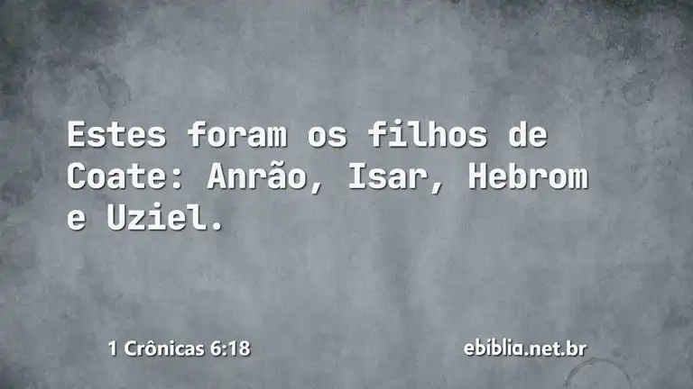 1 Crônicas 6:18