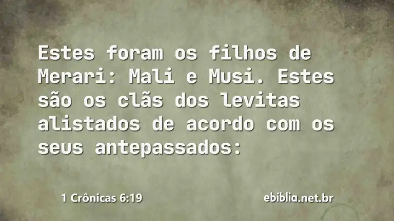 1 Crônicas 6:19