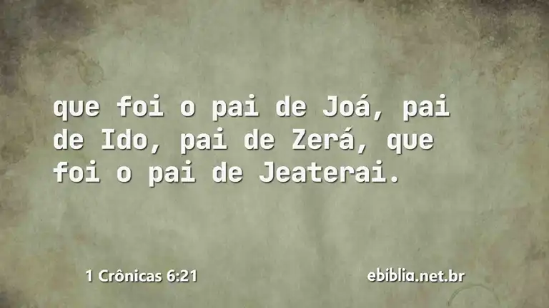 1 Crônicas 6:21