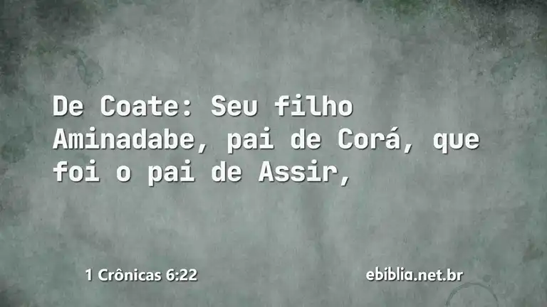 1 Crônicas 6:22