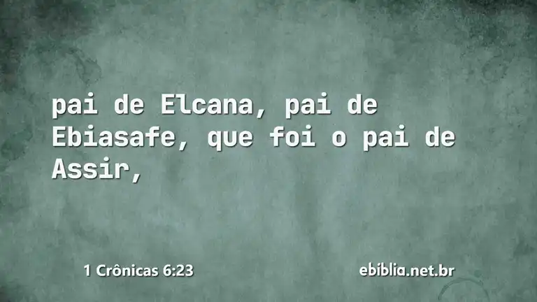 1 Crônicas 6:23