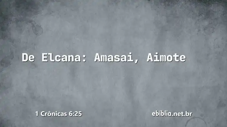 1 Crônicas 6:25