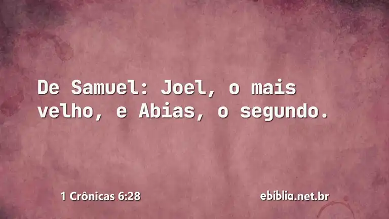 1 Crônicas 6:28