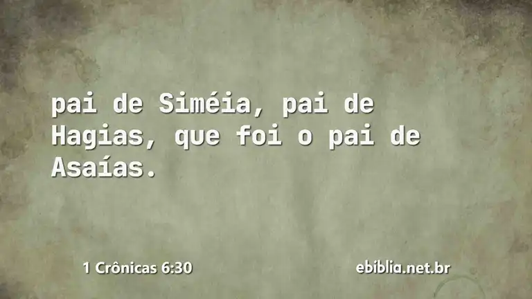 1 Crônicas 6:30