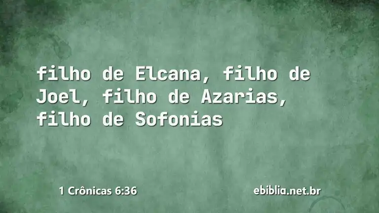 1 Crônicas 6:36