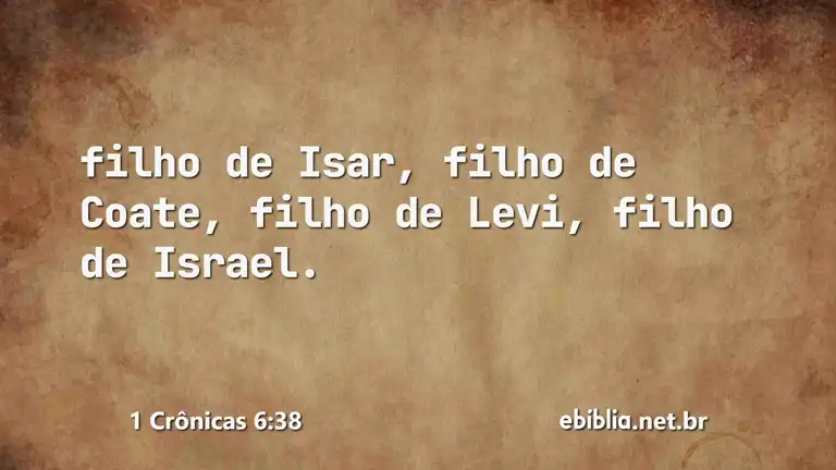 1 Crônicas 6:38