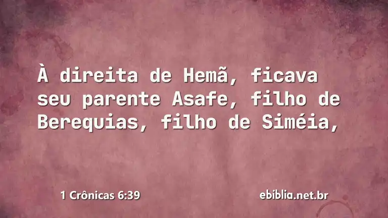 1 Crônicas 6:39