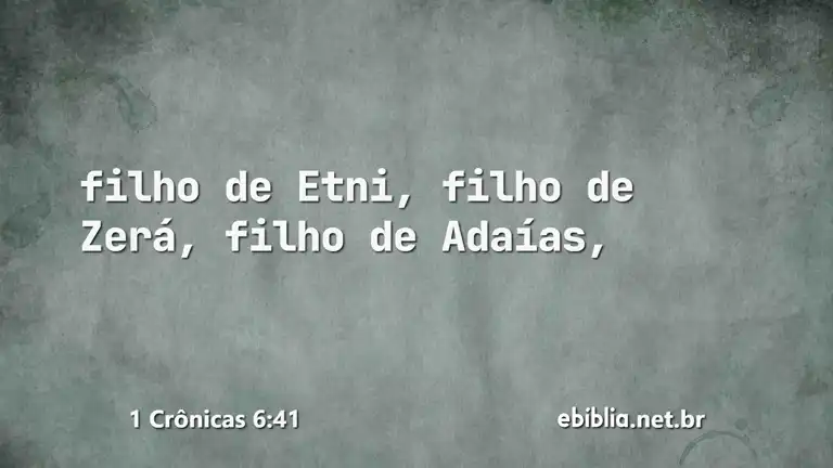 1 Crônicas 6:41