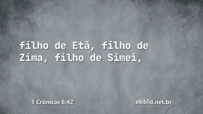 1 Crônicas 6:42