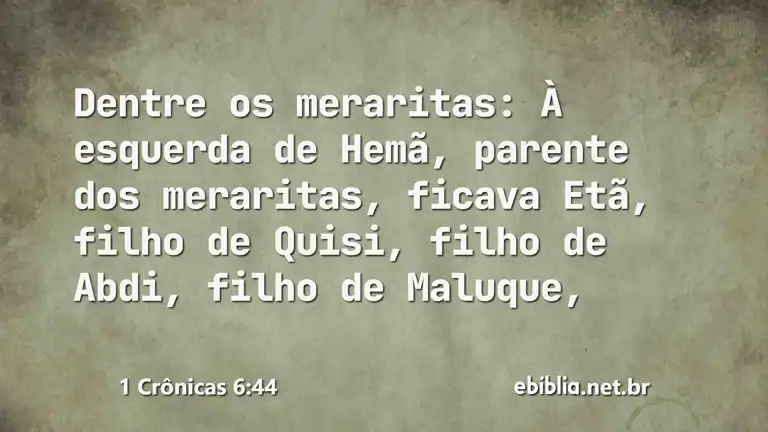 1 Crônicas 6:44