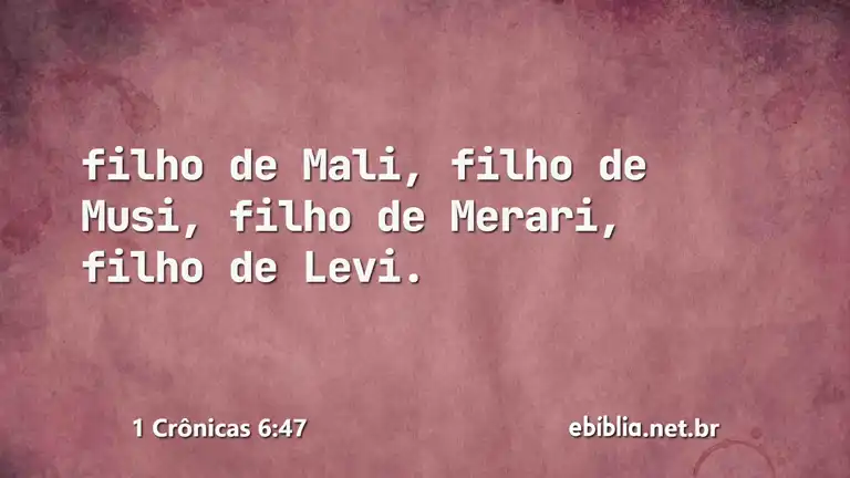 1 Crônicas 6:47