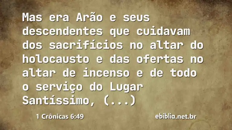 1 Crônicas 6:49