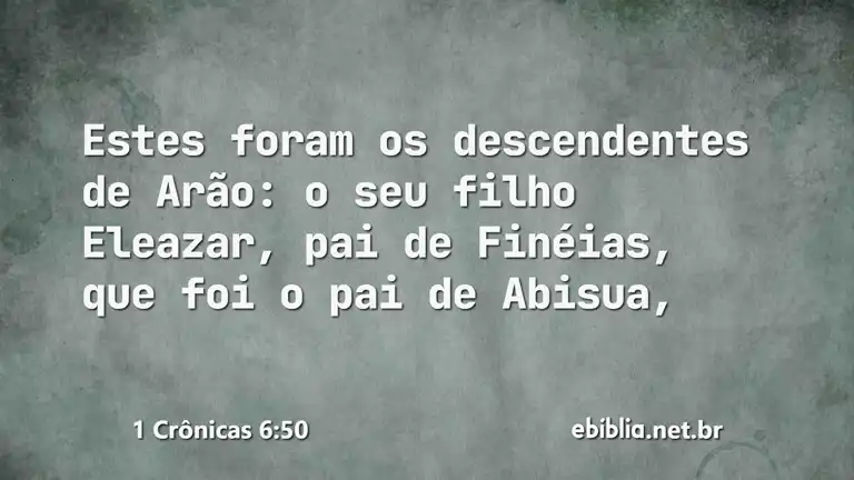 1 Crônicas 6:50