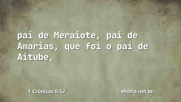 1 Crônicas 6:52