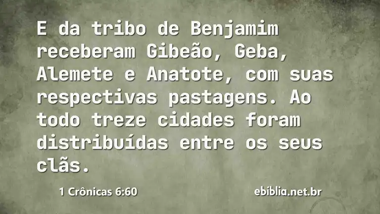 1 Crônicas 6:60