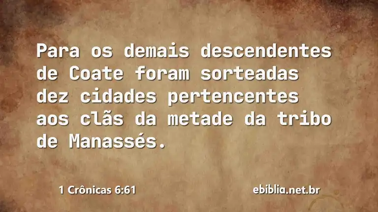 1 Crônicas 6:61